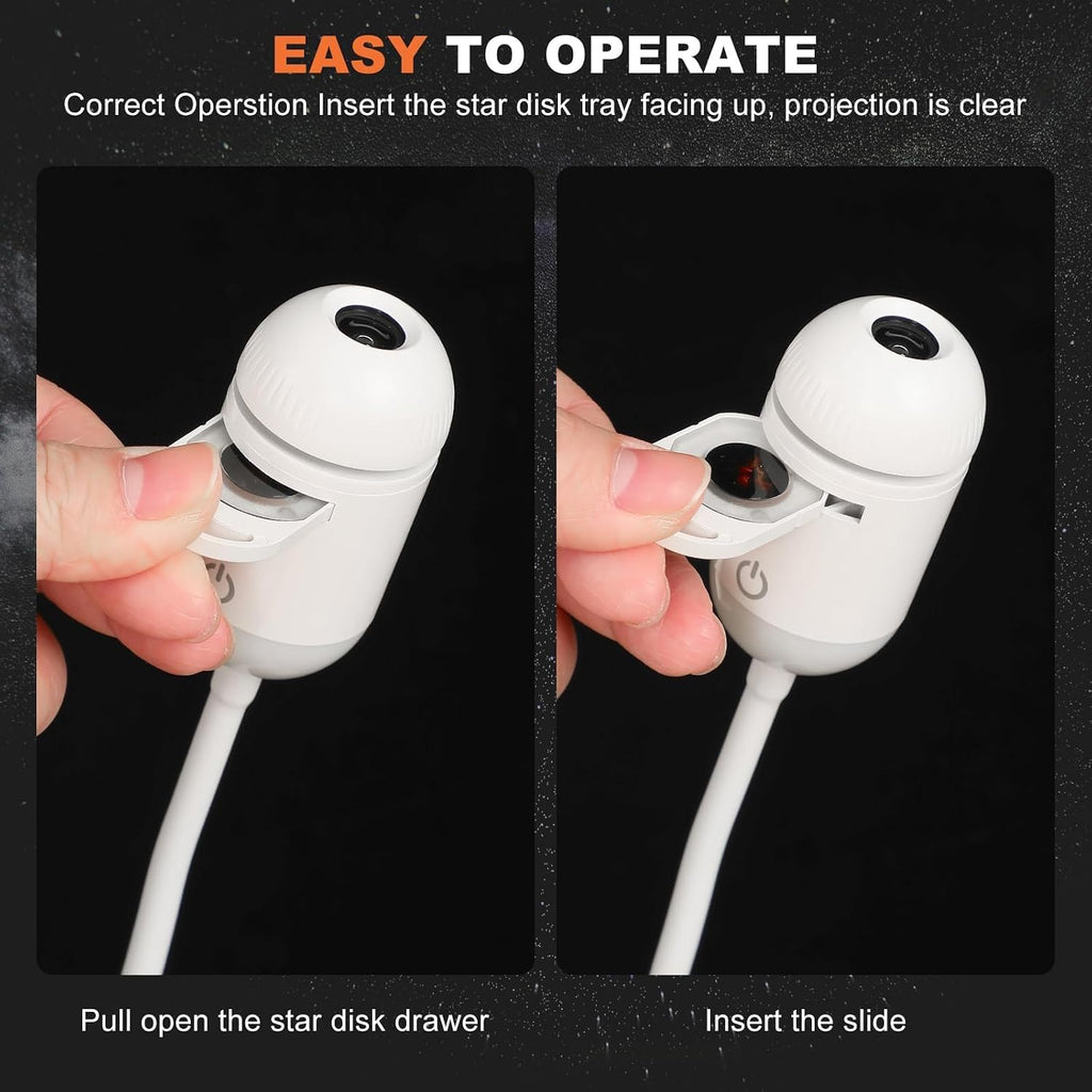USB Galaxy Star Projector Light With Flexible Gooseneck