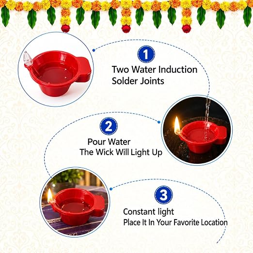Diwali Decor Sensor Diya Lights - Pack of 24 image 5