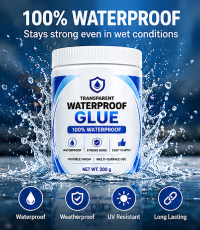 Transparent Waterproof Glue (Pack of 2) + Free Brush image 2