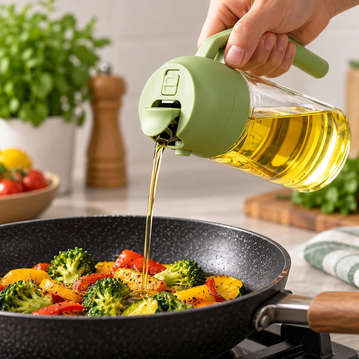 Olivora™ 2-in-1 Glass Oil Sprayer & Dispenser image 5